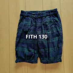 130 FITH ブラックウォッチチェックネイビーハーフパンツ