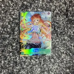 ワンピースカード【希少‼️】ナミ 緑紫リム強化パーツ UCパラレル❗️