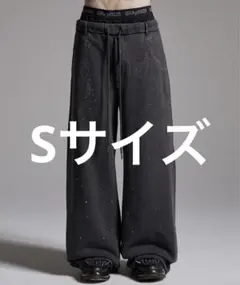 GRANCY ラインストーンデザインレイヤードスウェットパンツ Sサイズ