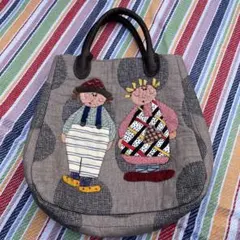 キャラクター刺繍トートバッグ