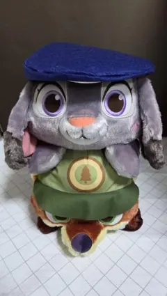 ナムコ限定　ズートピア 赤いほっぺ寝そべりスーパーラージキッズぬいぐるみ　2種