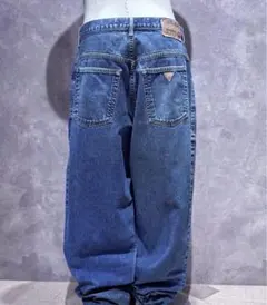 USA古着 GUESS ゲス デニムパンツ ワイド baggy アメカジのサムネイル