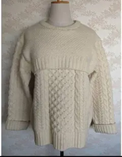 ROSE BUD ローズバッド ニット セーター ケーブル ケーブルセーター 白