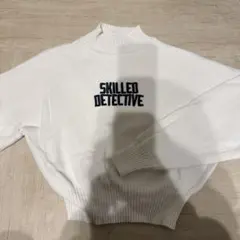 GYDA クロップド丈刺繍ニットセーター