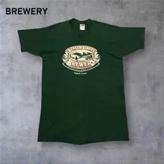 【1325】BREWERYシングルステッチTシャツ半袖クルーネック緑2XL