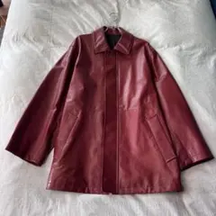 ssstein 23AW Leather Zip Jacket Wine Mのサムネイル