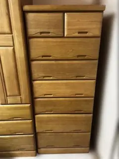 ニトリ　ワードローブ　ナチュラルウッド 3扉 2引き出し タンス　鏡あり ニトリ ワードローブ ナチュラルウッド 3扉 2引き出し タンス 鏡あり