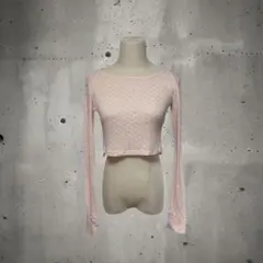 CAPEZIO クロップド シアーニット USA製 バレエコア y2k ピンク