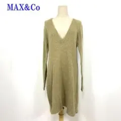 MAX&Co ニットワンピース ラメ糸 ゴールド モヘア M Ｃ4596のサムネイル