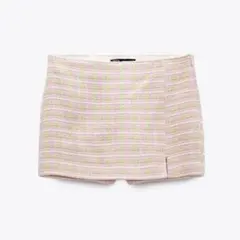 ZARA テクスチャースコート ピンク