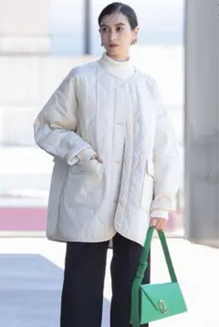 Ray beams キルティングノーカラーブルゾン