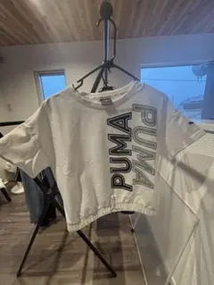 PUMA ホワイト クロップドTシャツ M
