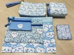 ぎゅぎゅっとハチワレ3連ポーチ含む未使用ポーチ6点セット　ちいかわ　ナガノ