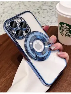 iPhone14plusケース スタンド付き MagSafe充電 レンズ保護