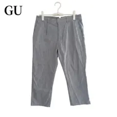 【GU】7分丈 ストライプ柄 メンズ Lズボン
