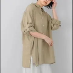 ワッシャーロールアップシャツ A part by アパートバイ　秋物　長袖　秋