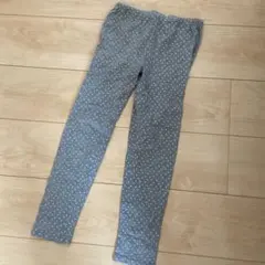 グレー ドット柄 キッズレギンス　135-145cm ユニクロ