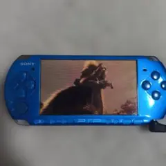 【動作良好】SONY PSP3000 本体 ブルーメモリカード付き