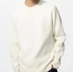 美品 ユニクロ ウォッシャブルミラノリブクルーネックセーター