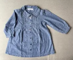 ファミリア　ワンピース 長袖 90cm デニム風　Familiar