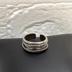 【数量限定】リング　指輪　シルバー　メンズ　サイズフリー　ごつめ　個性的　韓国
