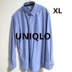 UNIQLO メンズ長袖ボタンダウンシャツ XL ブルー