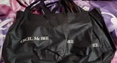 最終在庫処分SALE♡CECIIL McBEE ブラックエコバッグ 3個セット♡のサムネイル