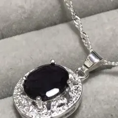 【artificial】ディープアメジスト 一粒シルバーネックレス ペンダント