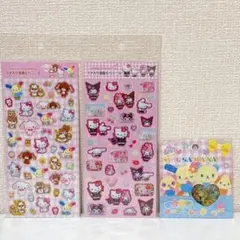 【正規品】サンリオ　ウサハナ　おはじきシールフレーク　ラメ入り樹脂シール