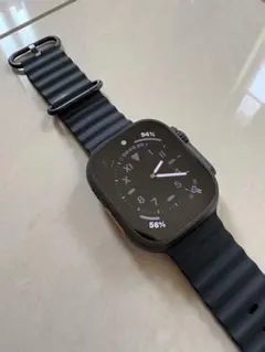 Apple Watch Ultra2-49mmブラックとブラックオーシャンバンド