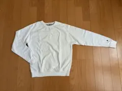 Champion ホワイト クルーネック トレーナー