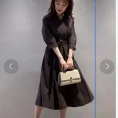 セルフォード　CELFORD ブラウン ロングシャツワンピース 36 コットン