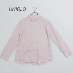 ユニクロ レーヨン混 長袖 シャツ ピンク Lサイズ