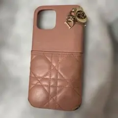 Christian Dior ピンクレザーiPhoneケース 14pro