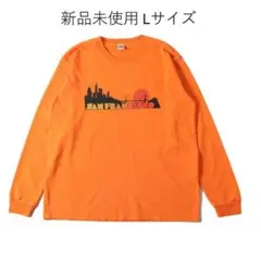 L 新品未使用 BARNS バーンズ オレンジ長袖カットソー ロンT