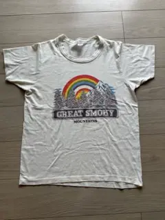 70s80sビンテージTシャツ　染み込み