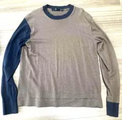 ユニクロ +J カシミヤ100% ニット M ブラウン/ネイビー ジルサンダー