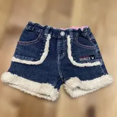 DOUBLE.B デニムファーショートパンツ 100cm