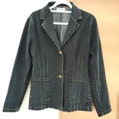 ダークデニム ボタン付きジャケット Gジャン Lサイズ