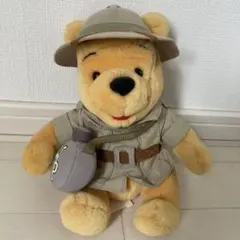 くまのぷーさん　ぬいぐるみ　探検隊　サファリ　東京ディズニーランド　レトロ