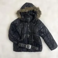 00s y2k ファー　短丈　中綿ダウンジャケット　平成ギャル　お兄系　海外