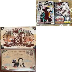 【未使用3点セット】鬼滅の刃 付録 ポストカード シール 缶バッジ 小冊子