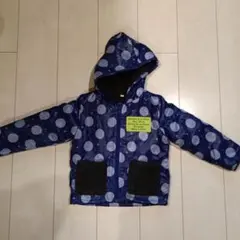 水玉模様のフリースジャケット