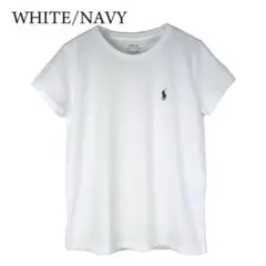 POLO RALPH LAUREN 半袖Tシャツ S ホワイト/ネイビー