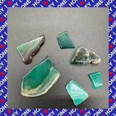 めのうスライス　アゲート緑色 複数サイズ　5個セット　パワーストーン