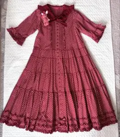 コウユイ　ピンクハウス・リボンブーケ柄ロング丈ワンピース コウユイ様専用 ピンクハウス・リボンブーケ柄ロング丈ワンピース