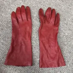 本革革手袋薄手レディスL程度セミロング