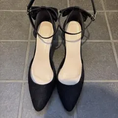 レディース　パンプス　リボン　パール付き