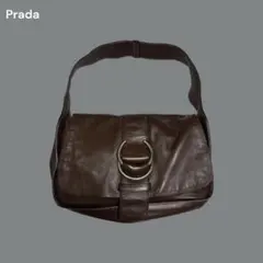 Prada ブラウンレザー ハンドバッグ vintage