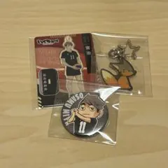 ハイキュー!! アクリルフィギュア アニマルチャーム 缶バッジ 宮治
